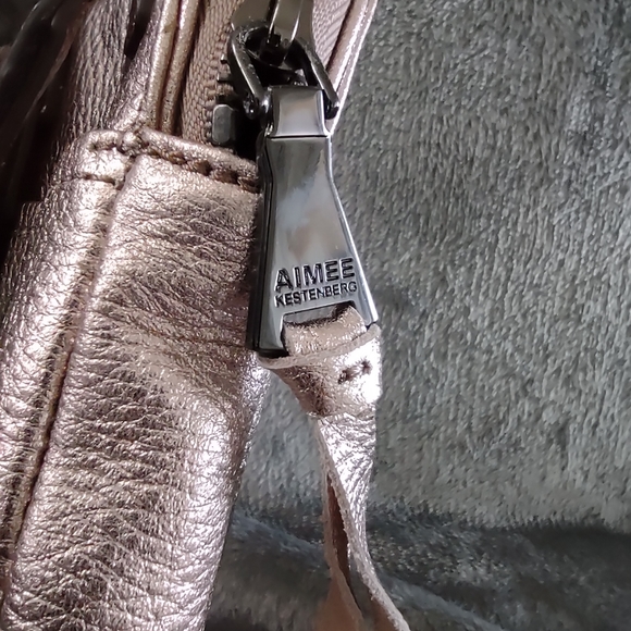 Aimee Kestenburg Pink Metallic Just Saying Crossbody Purse - Picture 11 of 13